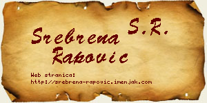Srebrena Rapović vizit kartica
